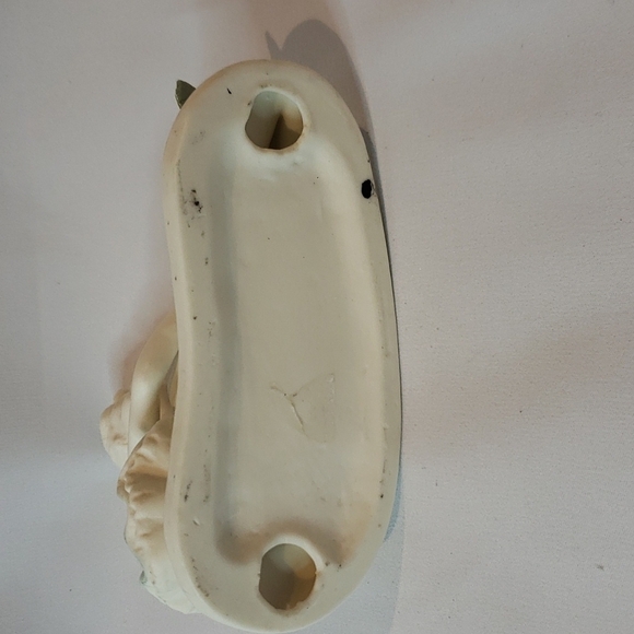 vintage ceramic porcelain Ballerina figurine Dancer At Rest Blue White - Picture 10 of 10